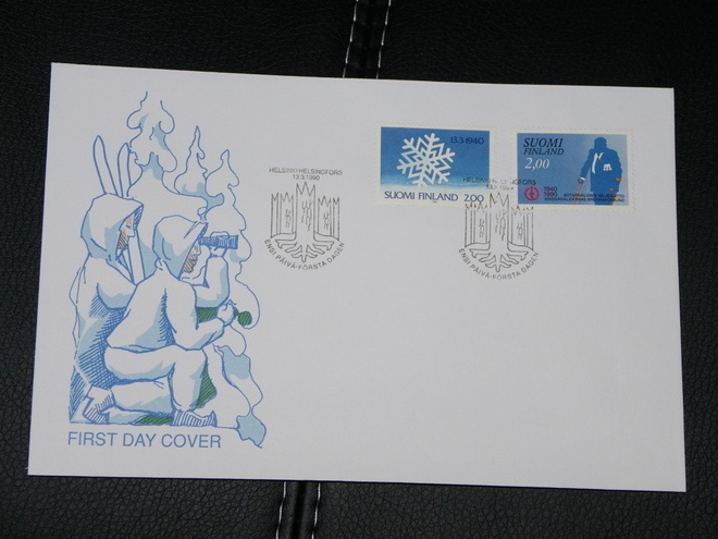 Talvisota ja Sotainvalidien veljesliitto 50 v FDC 1990