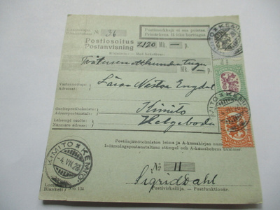 1928 Kemiö postiosoitus