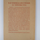 Yrjö Oinonen : Kaunokirjallisuutemme ja yhteiskunta - pikkukuva 2