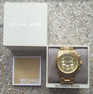 Michael Kors Runway Chronograph Gold-Tone Steel Champagne