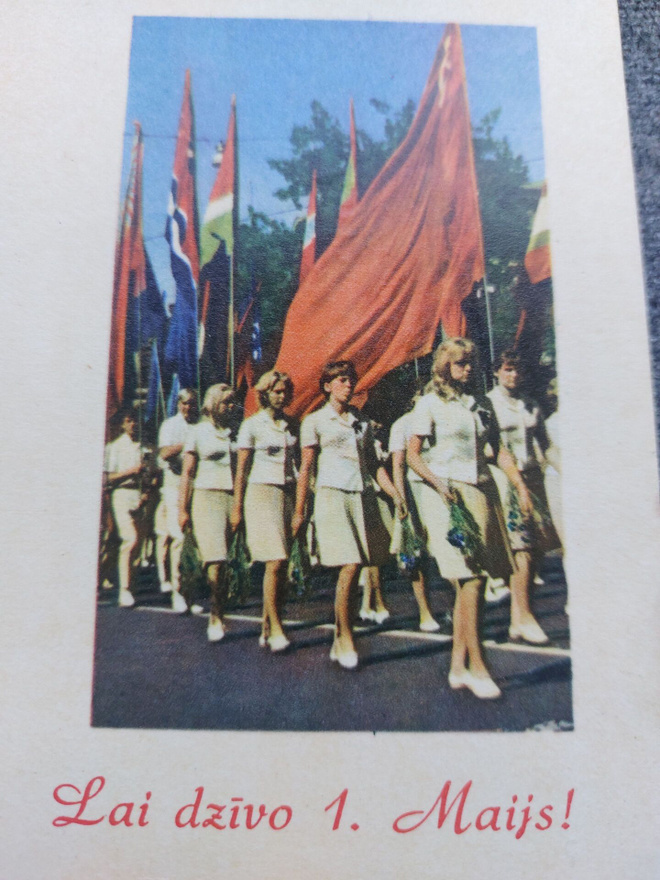 Postikortti Latvia 1. toukokuuta 1968