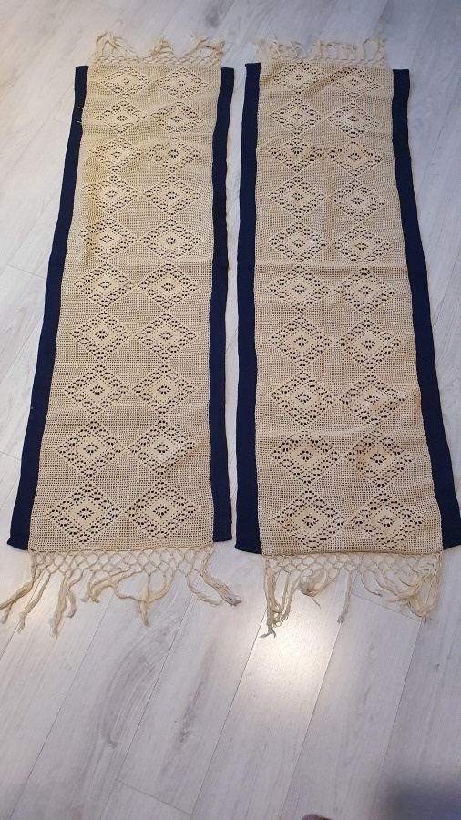 Virkattu tuolin tai kiikun liina/matto 135x42