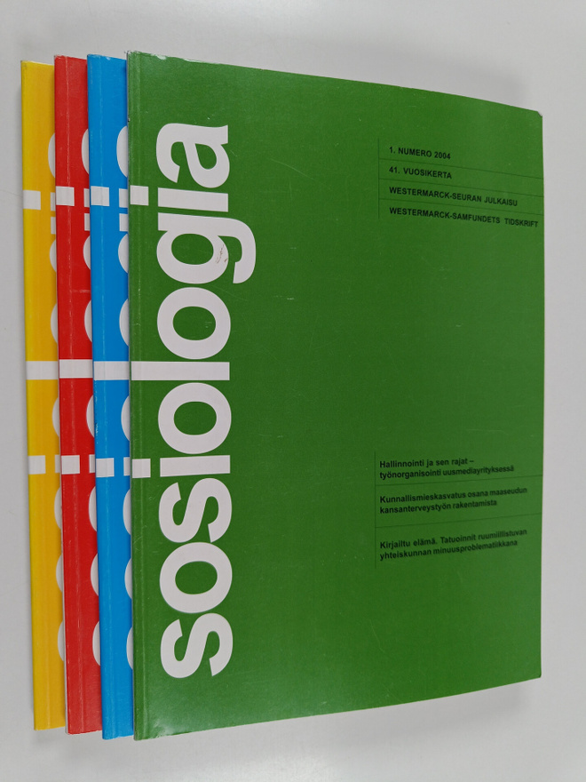 Sosiologia vuosikerta 2004 1-4