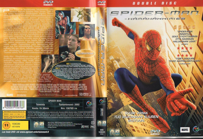 Spider-Man -Hämähäkkimies	(4 801)	K	-FI-DVDsuomik.	(2)EGMONT