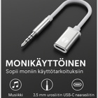 Audioadapteri 3.5mm Uros - USB-C Naaras (Analoginen) #30807 - pikkukuva 5