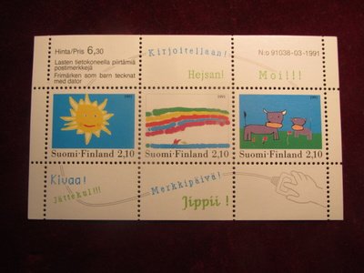 Lasten piirustuksia. Pienoisarkki. 1991