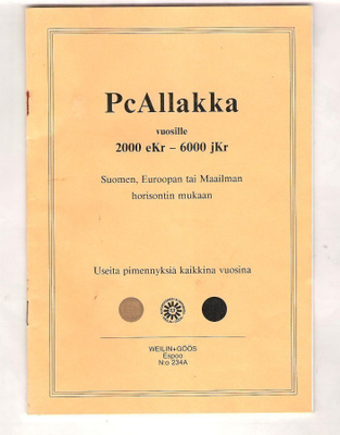 Pc Allakka, vuosille  2000 eKr - 6000 jKr.......1991.