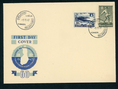 FDC 1947 Maanviljelysseurat ja matkailijayhdistys