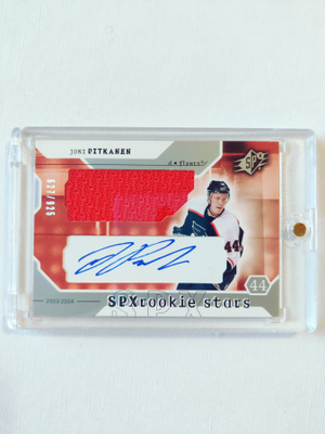 Joni Pitkänen - 03-04 SPx Rookie Stars Auto Jersey /925