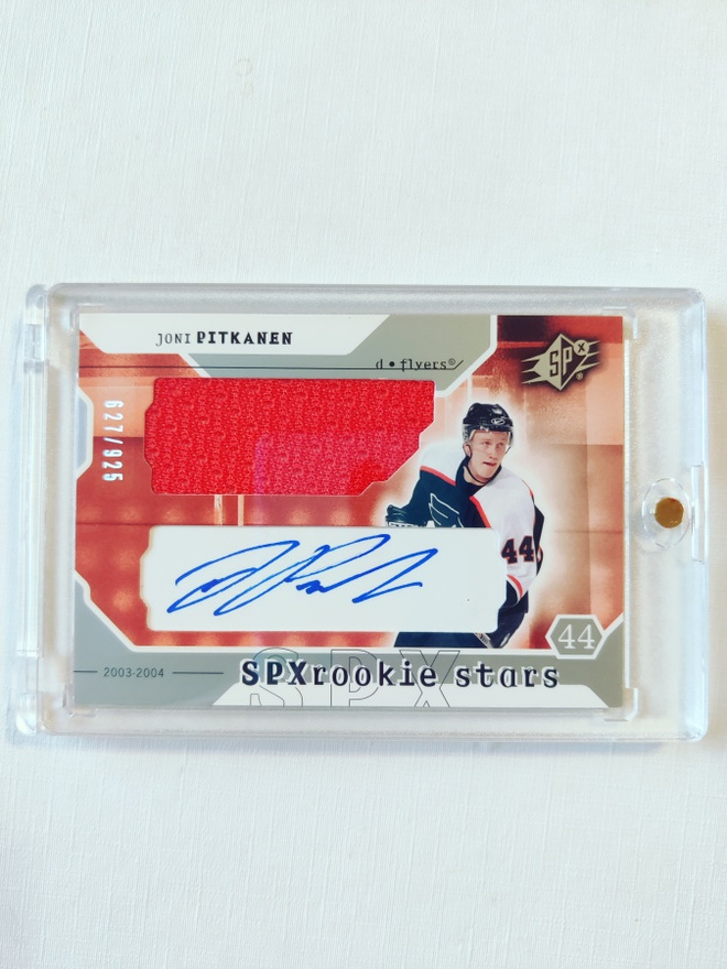 Joni Pitkänen - 03-04 SPx Rookie Stars Auto Jersey /925