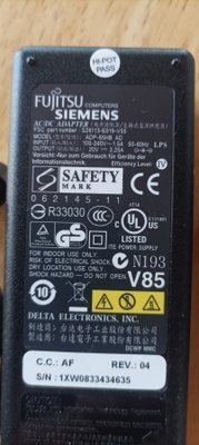 Laturi 65W Ø 5,5mm (Fujitsu Siemens ADP-65HB AD)