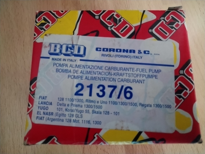 Polttoainepumppu Fiat, Lancia BCD 2137/6,  509-2137