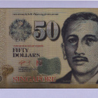 Singapore 50 Dollars v.2010 UNC kullattu (muoviseteli) - pikkukuva 1