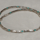 Greek Key, Hopea kaulakoru turkoosi kivi 925 - pikkukuva 1
