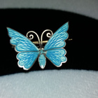 Design David-Andersen perhonen solki Norwegian vintage - pikkukuva 4