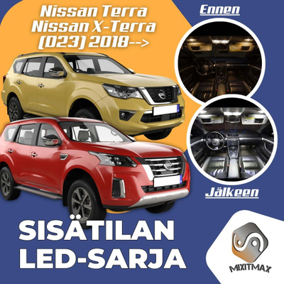 Nissan Terra Sisätilan LED-sarja 12-osainen