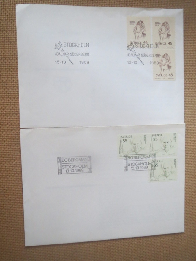 Ruotsi: 2 X FDC kirjailijoita