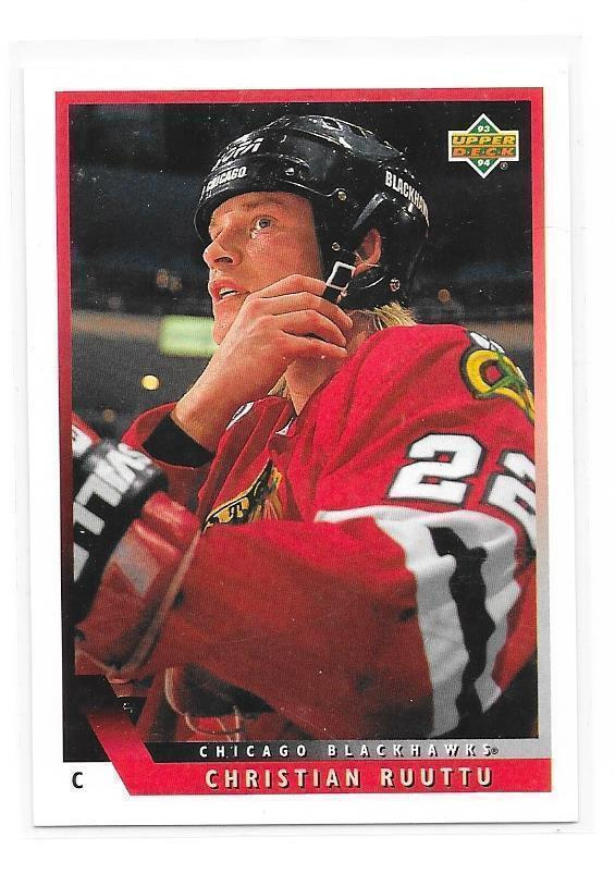 1993-94 Upper Deck #141 Christian Ruuttu Chicago Blackhawks