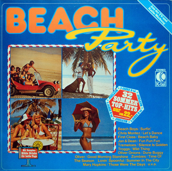 BEACH PARTY (2-LP), 1978, mm. Tremeloes, Beach Boys, Zombies