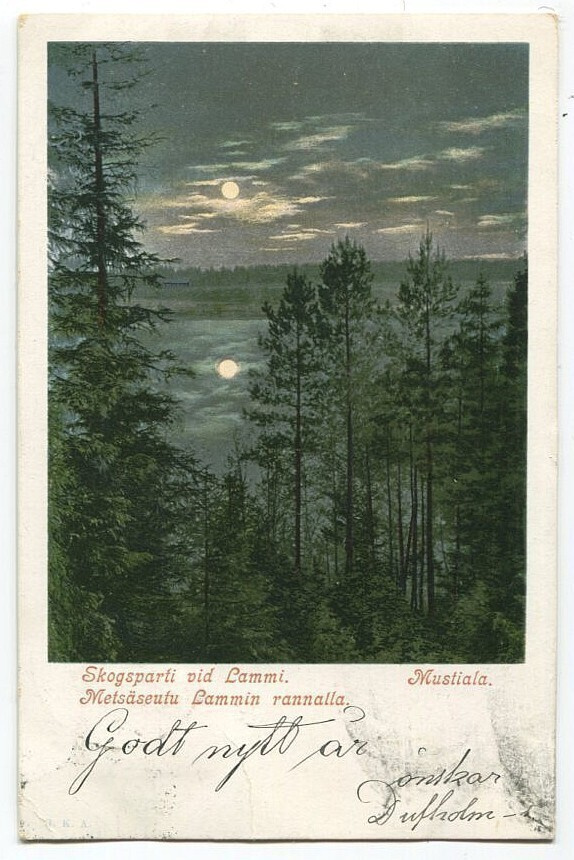 Tammela Mustiala Kuutamokortti, kulkenut 1902