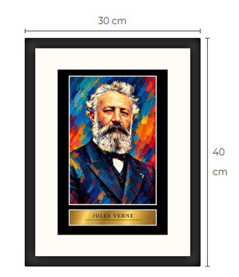 Uusi Jules Verne art print kehystetty 30 cm x 40 cm