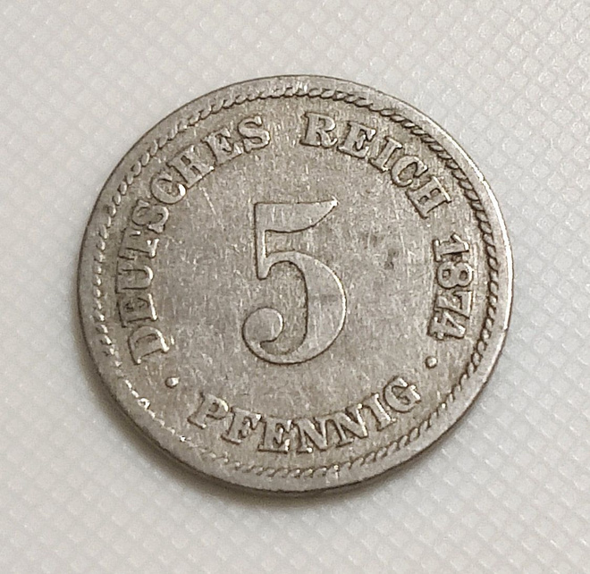 Saksa 5 Pfennig 1874A