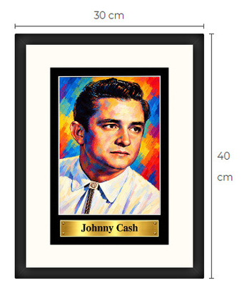 Uusi Johnny Cash art print kehystetty 30 cm x 40 cm
