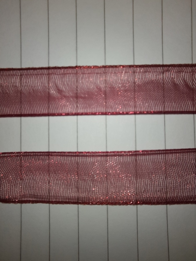500 cm viininpunainen organtza nauha