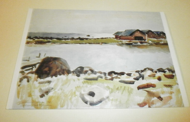 Olavi Pulkkanen: Kaunissaari 1981, akvarelli, ei kulk.