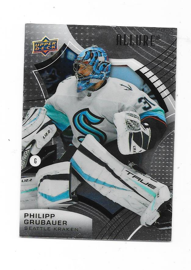 21-22 UD Allure #92 Philipp Grubauer Seattle Kraken MV