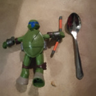 Turtles hahmo n.12 cm sinihuivinen 2000 ninja - pikkukuva 2