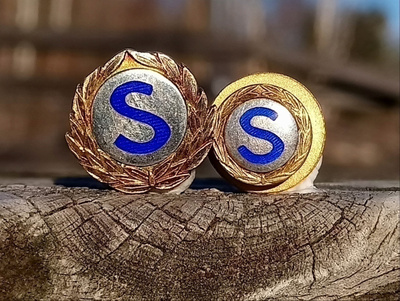 Hopeiset S - merkit - 2 kpl. Halkaisija - 0,8 ja 12 mm. Hyvä