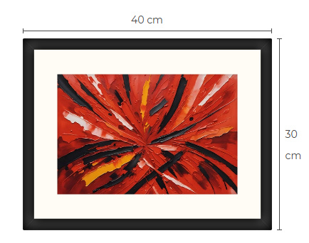 Uusi abstrakti Art Print paspis & kehys 30 cm x 40 cm