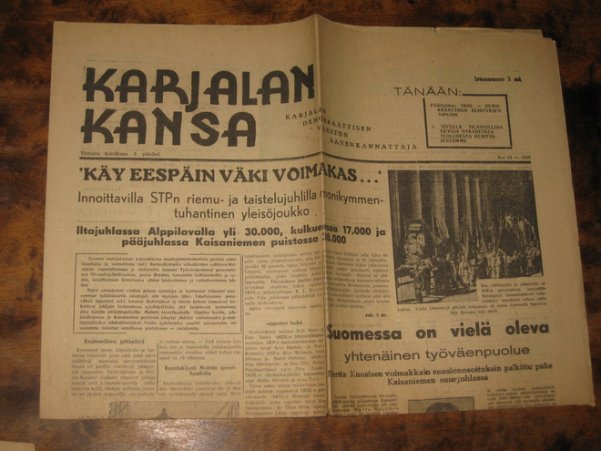 Sanomalehti   Karjalan Kansa 5.7.1949