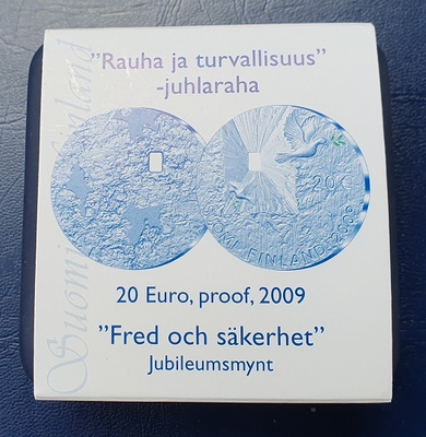 Eurojuhlaraha 20 euroa Rauha ja turvallisuus 2009 Proof