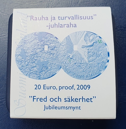 Eurojuhlaraha 20 euroa Rauha ja turvallisuus 2009 Proof
