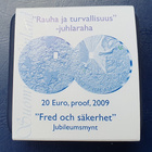 Eurojuhlaraha 20 euroa Rauha ja turvallisuus 2009 Proof - pikkukuva 1