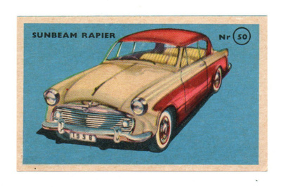 Keräilykuva Autosarja n:o 50 SUNBEAM RAPIER