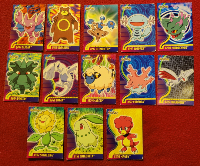 Pokemon Topps Johtoliigan kortteja