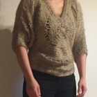 Pink Boutique beige väljä neule one size - pikkukuva 3
