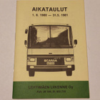 Lehtimäen Liikenne Oy aikataulut 1980-81 - pikkukuva 1