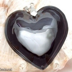 1087 .. Käsintehty Lampwork Sydän Taidelasi .. Kaulakoru - pikkukuva 4