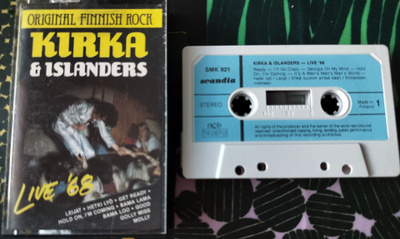 KIRKA&ISLANDERS-LIVE ’68-Kasetti, SMK 921, SCANDIA/Finnlevy