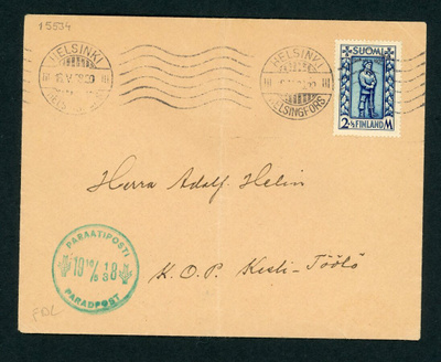 FDC 1938 Rintamamies
