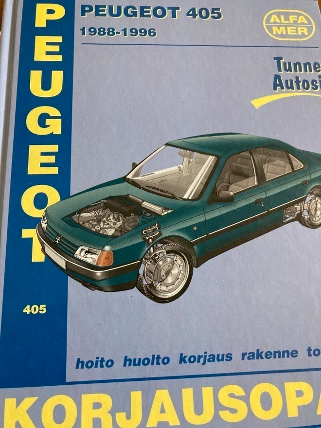 PEUGEOT 405 1988-96 KORJAUSOPAS