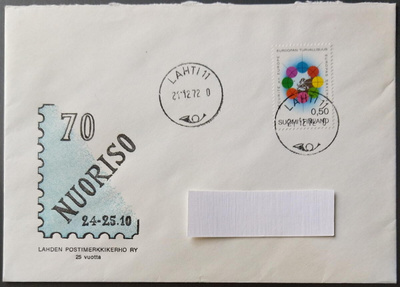 Euroopan turvallisuus -merkki loistokuorella 1972 - Lahti 11