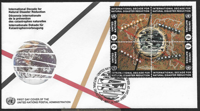 YK - New York - IDNDR 1990-1999 FDC  (Mic. 671-674)
