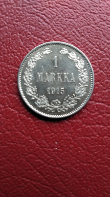 1 Markka 1915 hopeaa