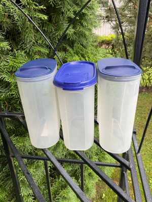 Säilytyspurkit 3 kpl, Tupperware (1,7 l) ja 2 Orthex (1,5 l)
