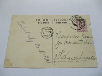 1924 Walkjärvi + nrol 1312 ehiöllä